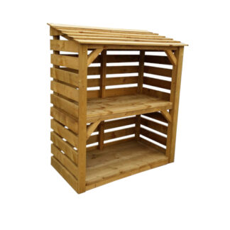 wooden log store