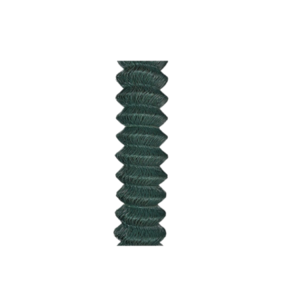 25m Chain Link Fence Rolls - Green PVC Coated