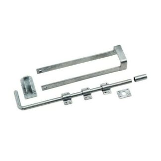 Galvanised Throw-Over Latch & Drop Bolt Set