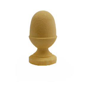 untreated acorn finial