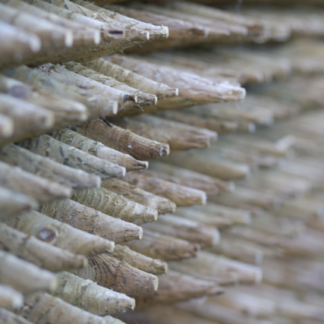 Wooden Stakes and Round Rails