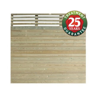 JACKSONS Canterbury Combi Fence Panel - 1.83 x 1.83m