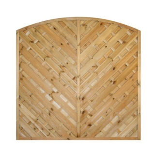 Arched Madrid Contemporary Fence Panel - 1.8m x 1.8m