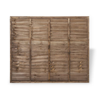 Brown Treated Herts Lap Fence Panel
