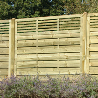 KDM Elite Slatted Top Fence Panel
