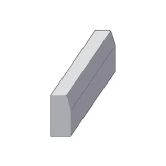 125x255 915mm HB Straight Kerb