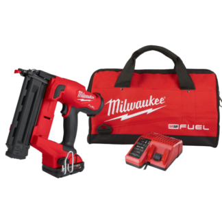 Milwaukee 18v Finish Nailer Kit - 2x 2ah Batteries + Charger + Bag